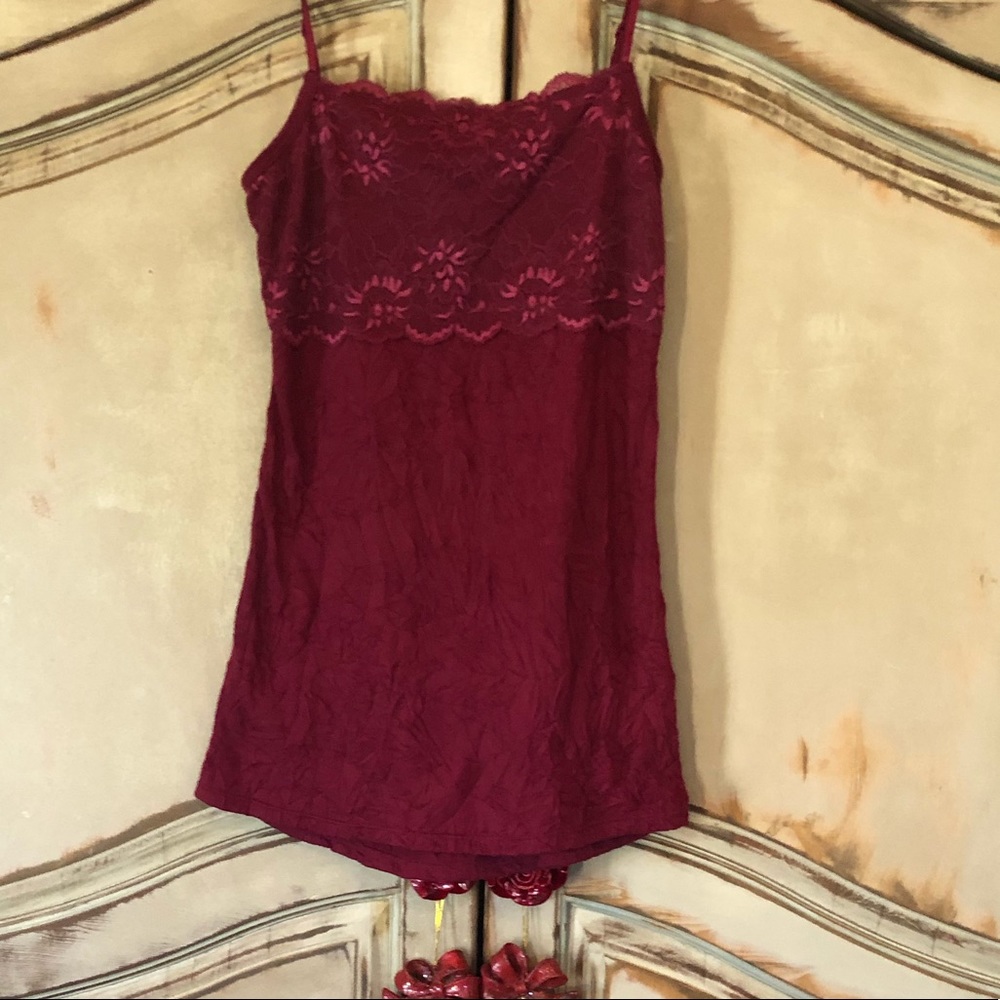 Maurices Red/Burgundy Camisole Tank Top Size XS